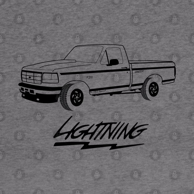 1992-1996 F150 Lightning Black Print by The OBS Apparel